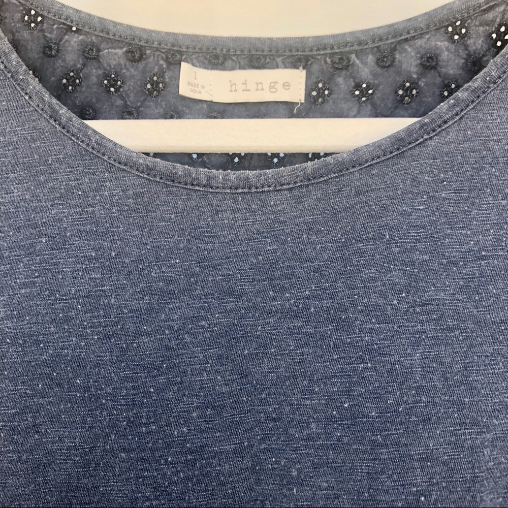Navy blue Hinge T-shirt with fun back detail
